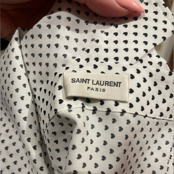SAINT LAURENT BLACK/WHITE POLKA DOT - Picture 4 of 5